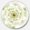 Designart - Full Bloom Fractal Flower in White' Large Flower Metal Circle Wall Art